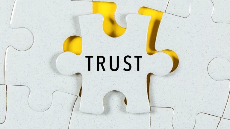 Trust word on a Jigsaw Puzzle