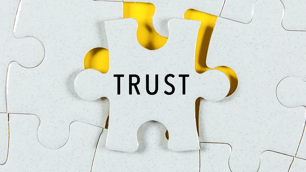 Trust word on a Jigsaw Puzzle